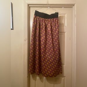 African print skirt with matching scarf/headwrap